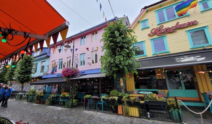 rue colorée à Stavanger