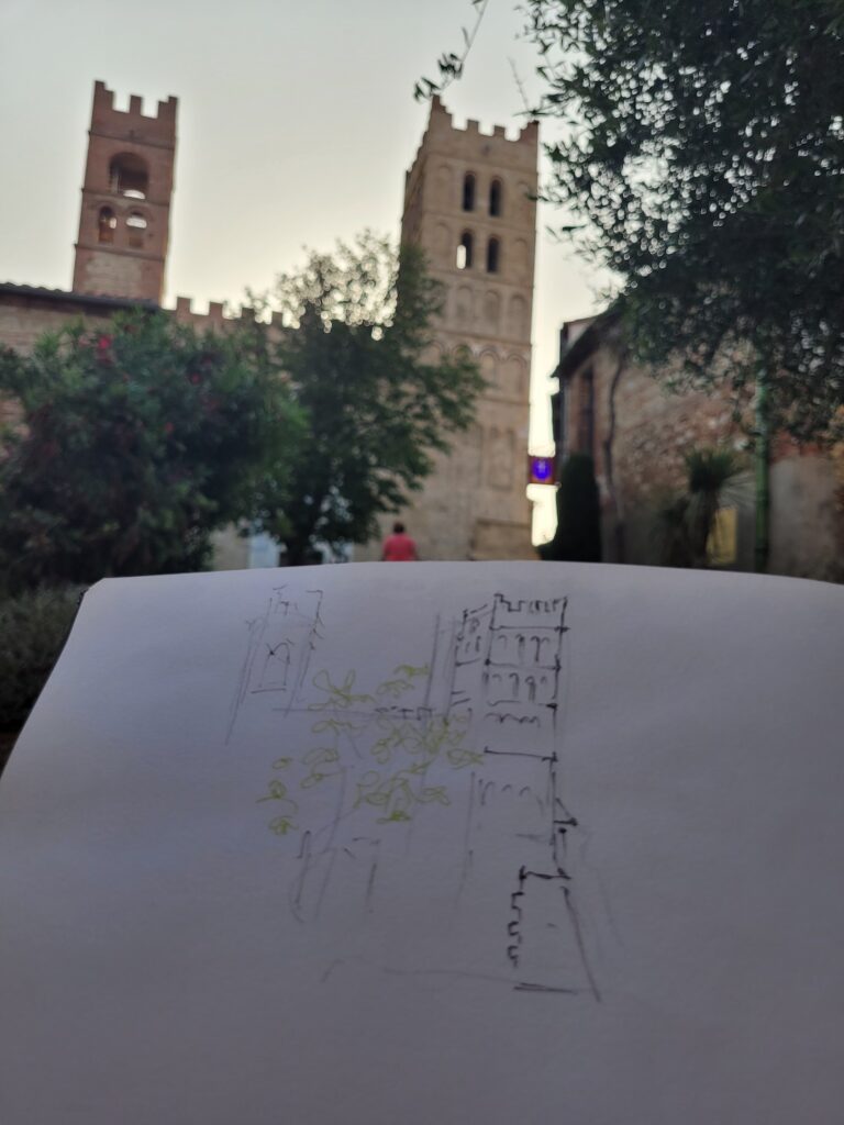 sketching cathédrale Elne