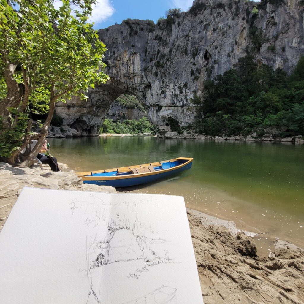 sketching Pont d'arc