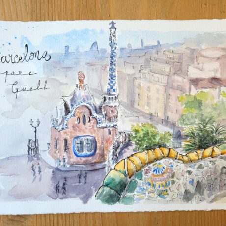 Aquarelle Barcelone
