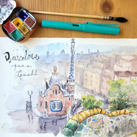 Aquarelle Barcelone