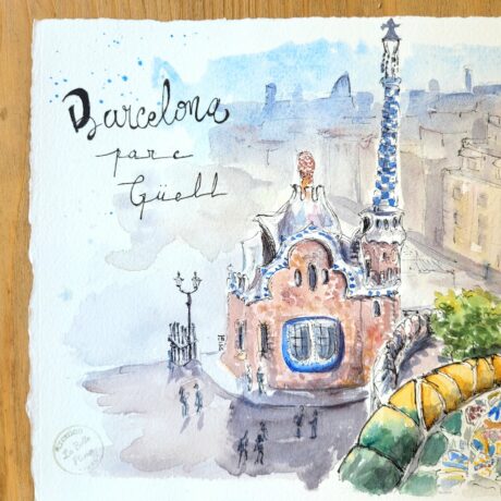Aquarelle Barcelone