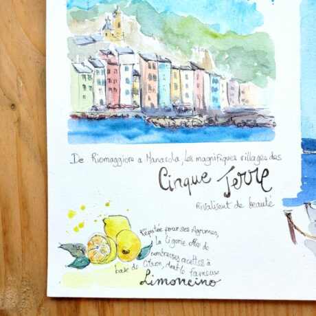detail aquarelle 5 terre