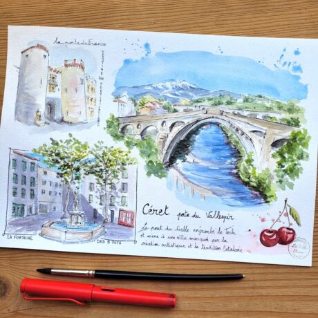 aquarelle Céret