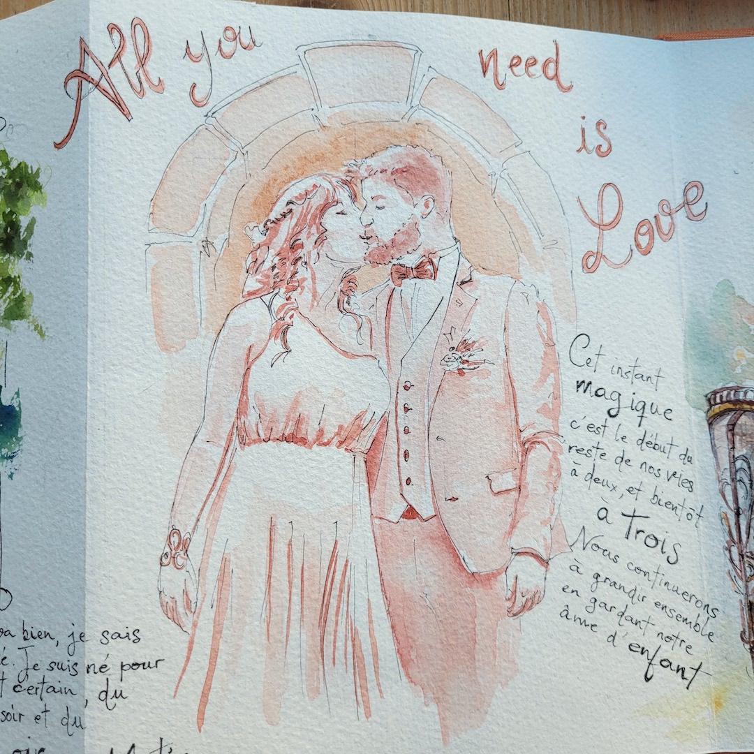 aquarelle mariage