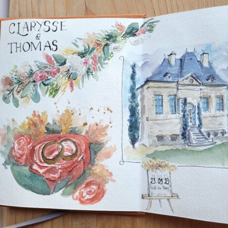 aquarelle mariage